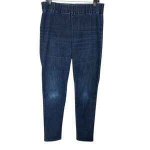 Soft Surroundings Jeans Stretch Blue Pull On Elastic Waist Denim Womens Tall  M
